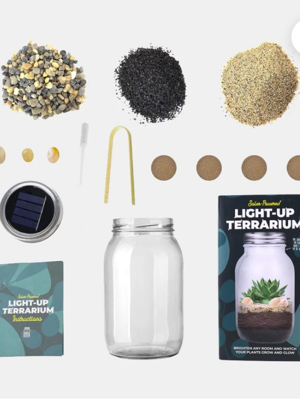 Solar Powered Light Up Terrarium Kit NWT